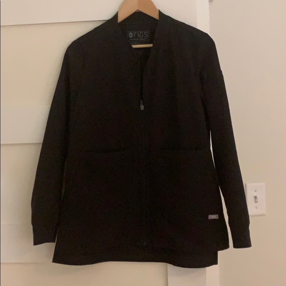 Figs scrub jacket, black, small, like new